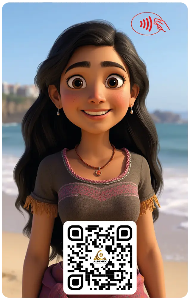 AI_cards_46_2-02 Mujer Peruana en La Playa Costa Verde - Image 1